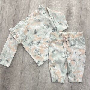 Grayson mini 0-3m. Pastel Tie-Dye Baby Outfit